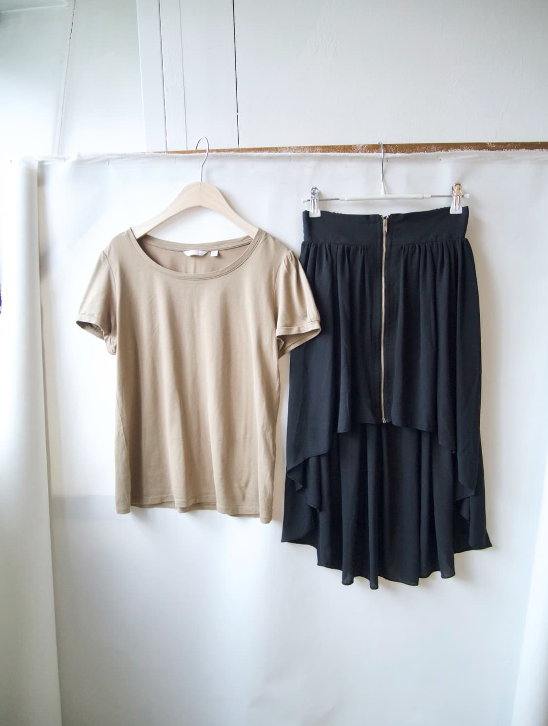 Drape zip unbalance skirt 상품이미지6