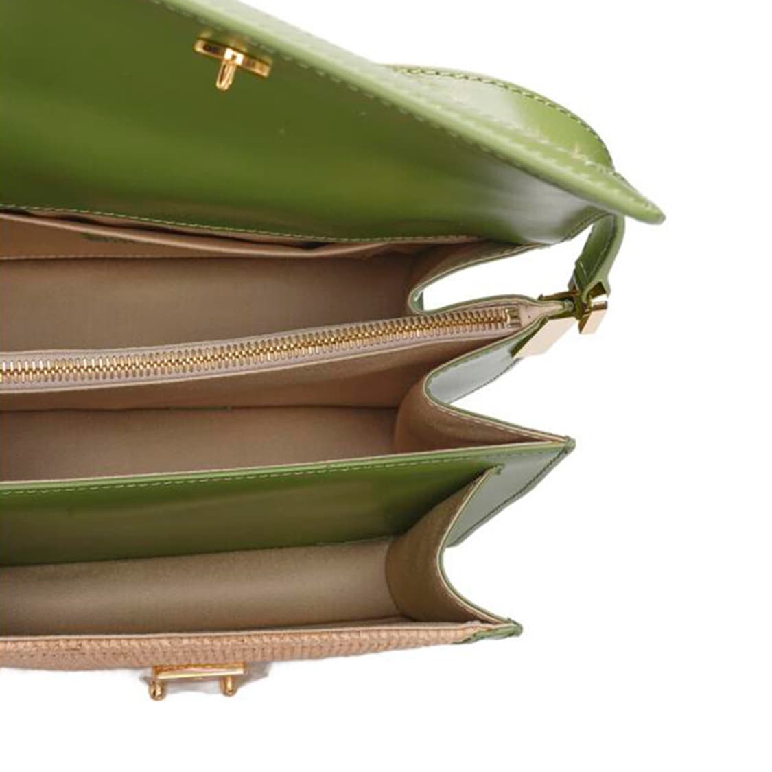 (새상품) 마르니 그린 & 베이지 라피아 트렁크 미듐 여성 크로스백 상품이미지6