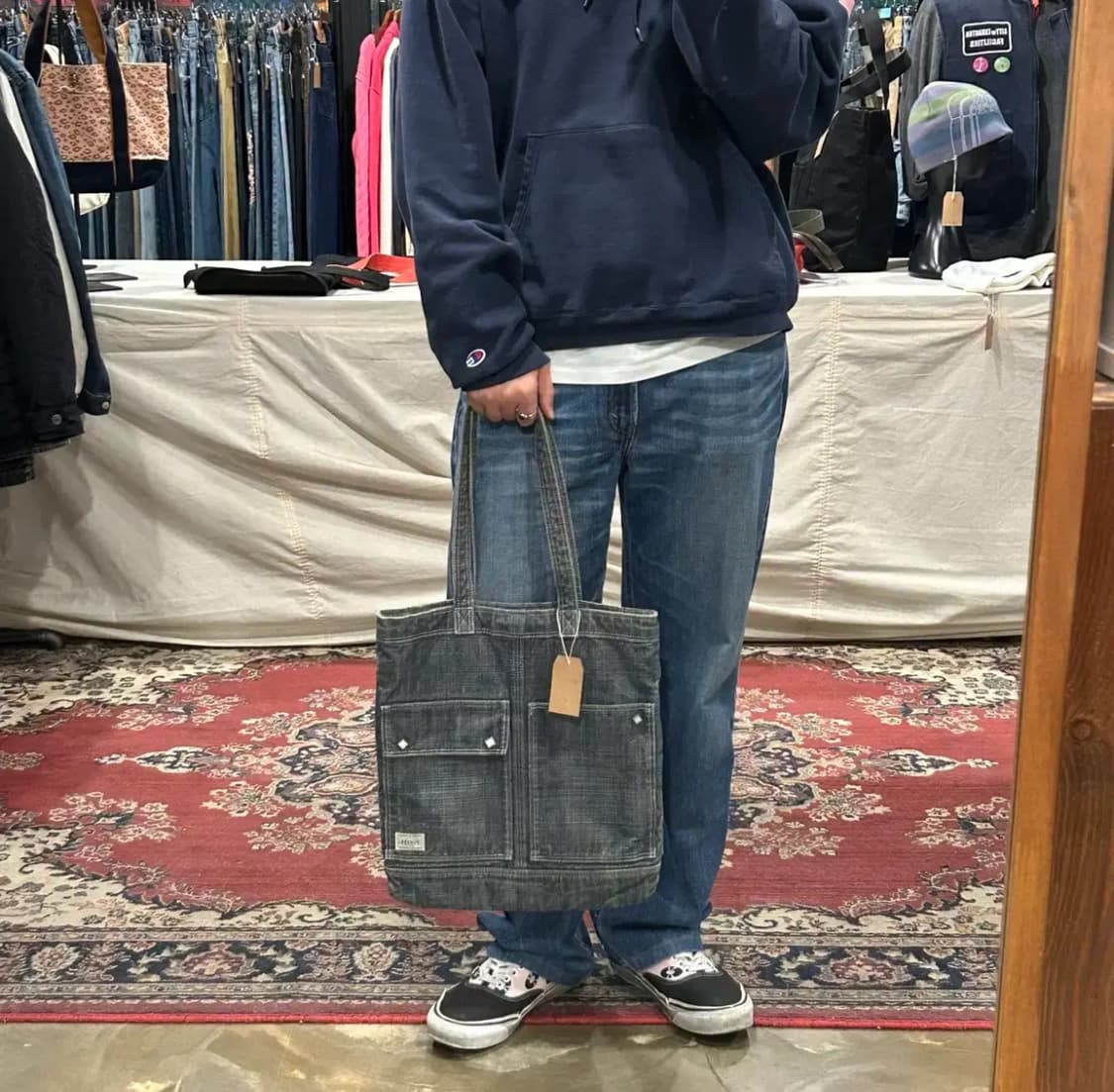 요시다 포터 코튼 데님 숄더백 토트백 P80 상품이미지10