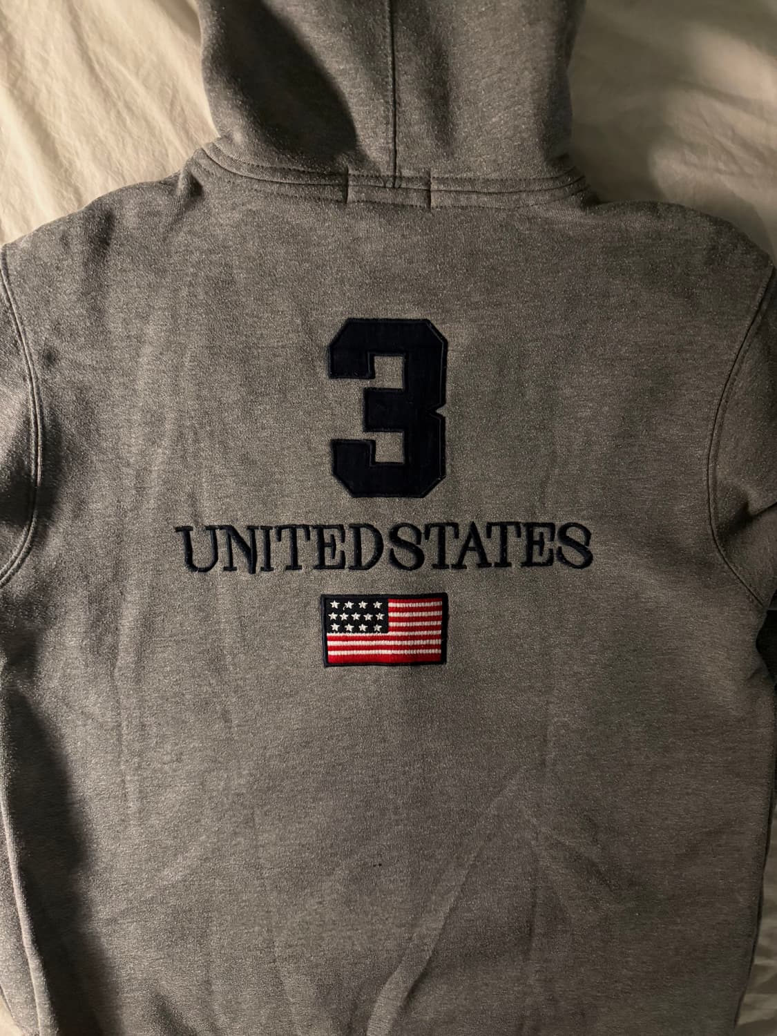 폴로 빅포니 성조기 후드집업 다크그레이 상품이미지3