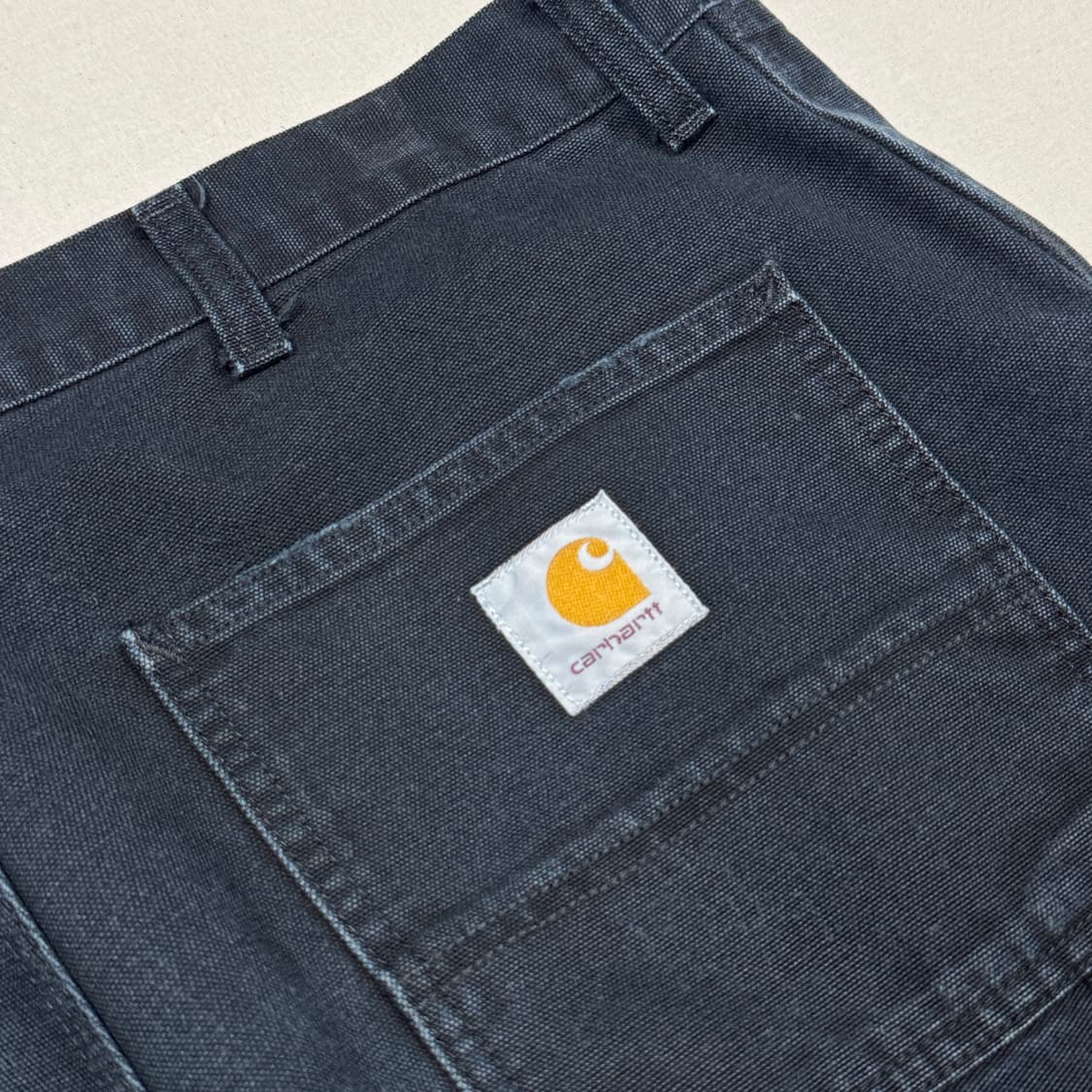 40inch) 칼하트 싱글니 블랙 카펜터 덕 캔버스 워크팬츠 상품이미지3