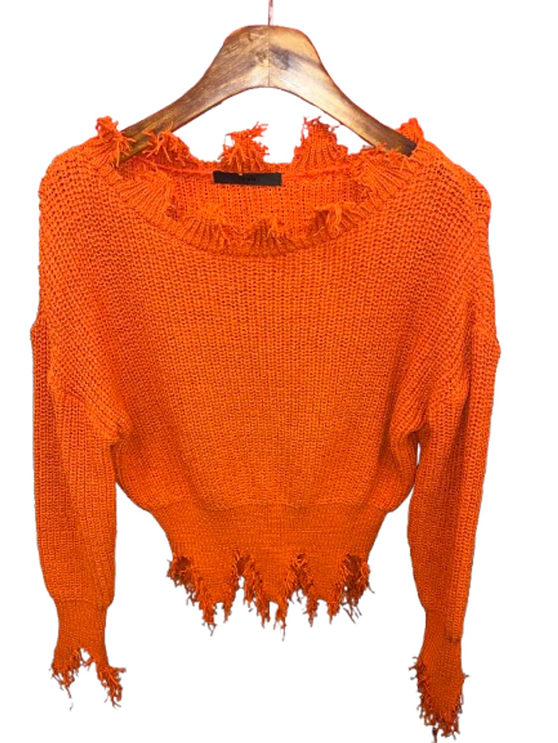 ICON  모헤어 뜨개 디테일 절개 니트 상품이미지3