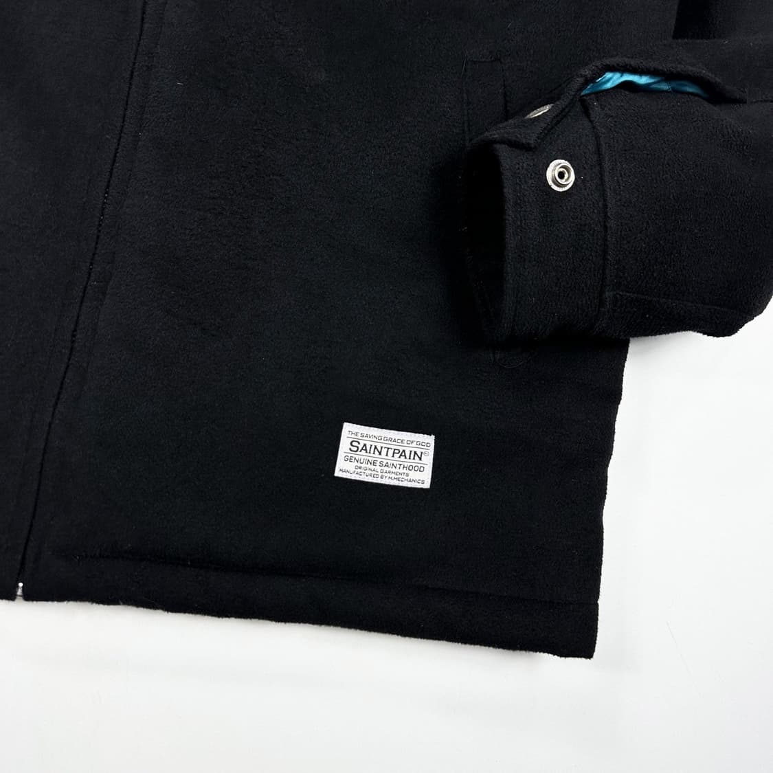 세인트페인 모직 블랙 누빔 블루종 자켓 (M) 상품이미지4