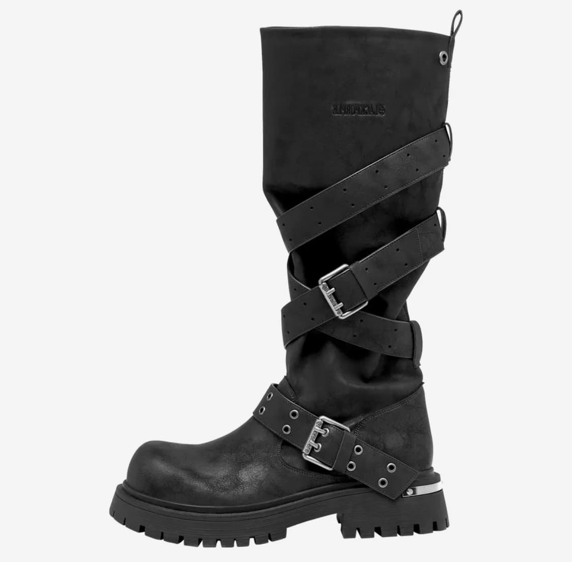Rusk Strap Slouched Boots_Black 상품이미지1