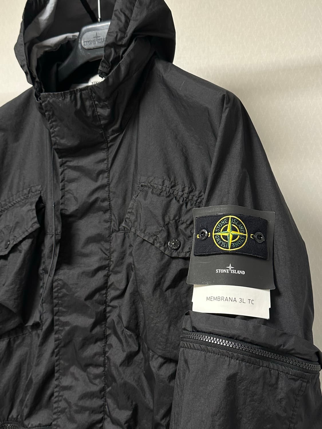 스톤아일랜드 멤브라나 3L tc 자켓 XL(105-110) 블랙 상품이미지2
