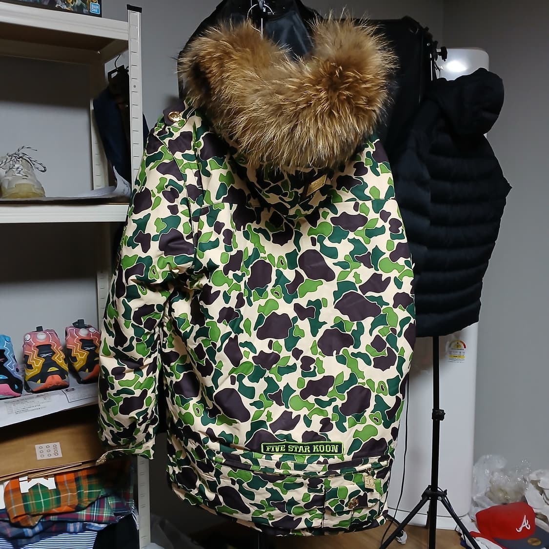 파이브스타쿤 베이프맛 카모 보드 패딩 스키 점퍼 자켓 실물 좋음 상품이미지1