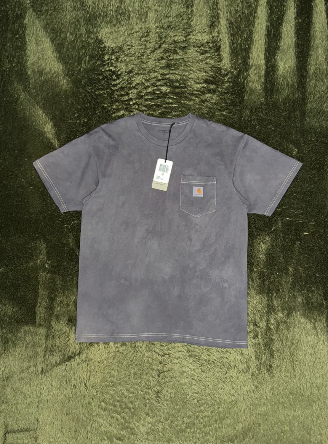 [M] 칼하트 WIP 핸드 다잉 루즈 핏 포켓 티셔츠 상품이미지1