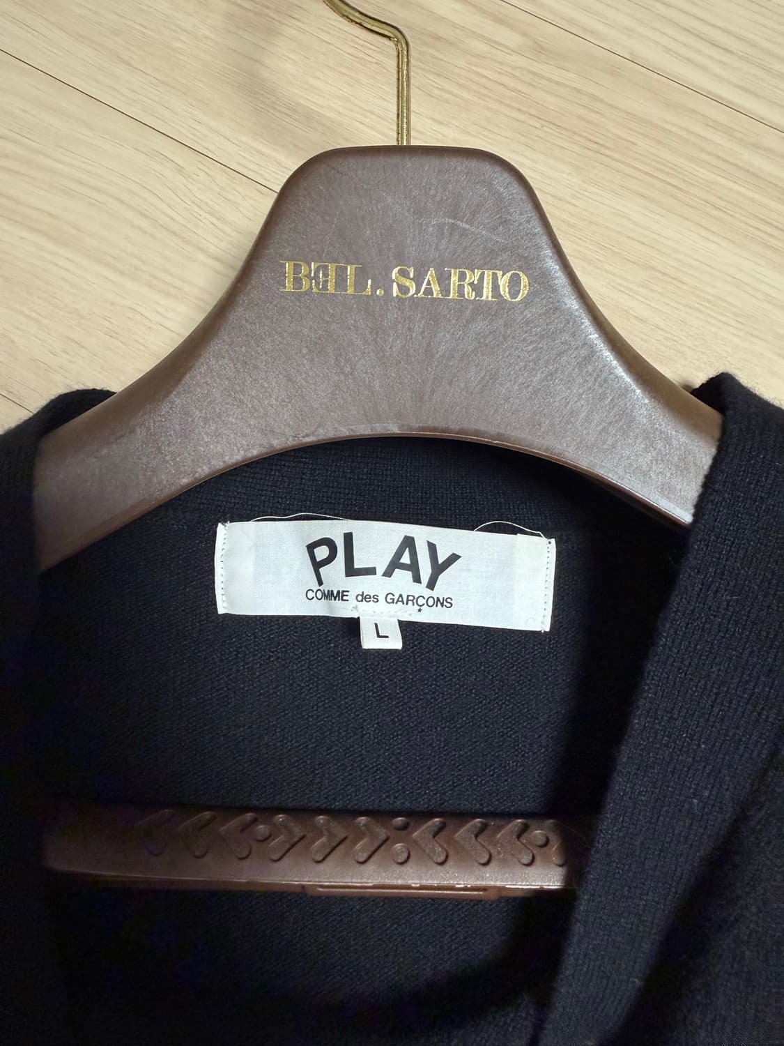 꼼데가르송 PLAY 가디건 블랙 L 상품이미지2