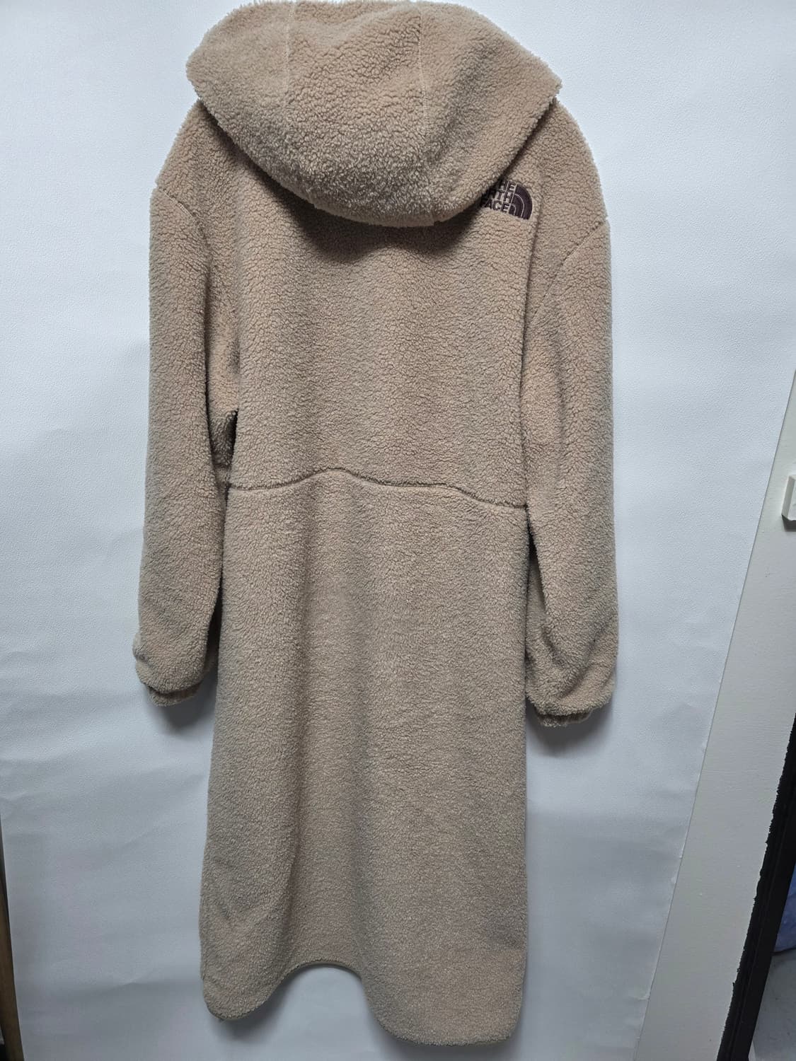 노스페이스 후리스  롱 후드 집업 코트 베이지 상품이미지5