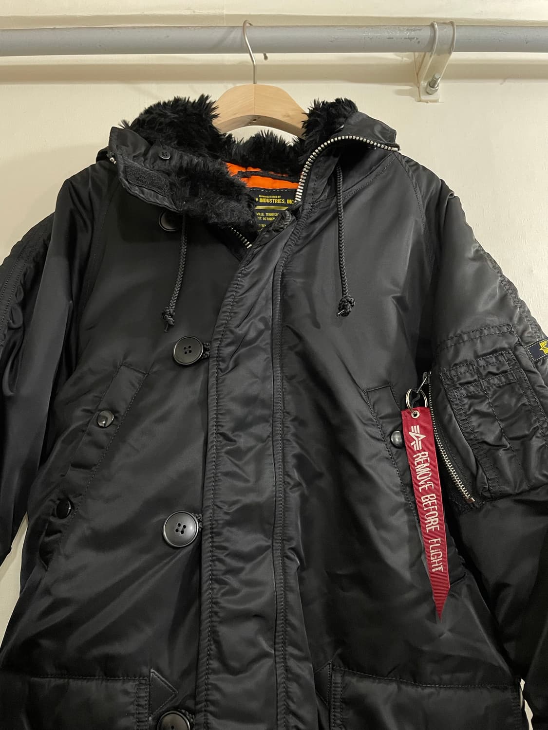 알파인더스트리 n3b 야상 파카 블랙 상품이미지3