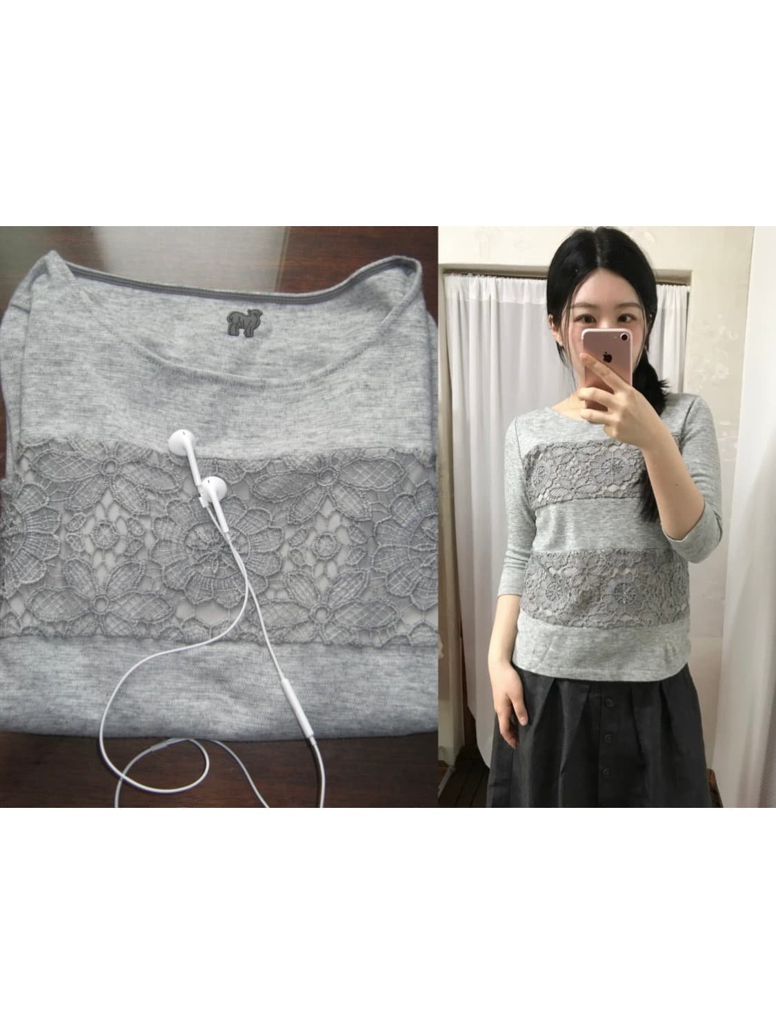 vintage cropped flower T 상품이미지5