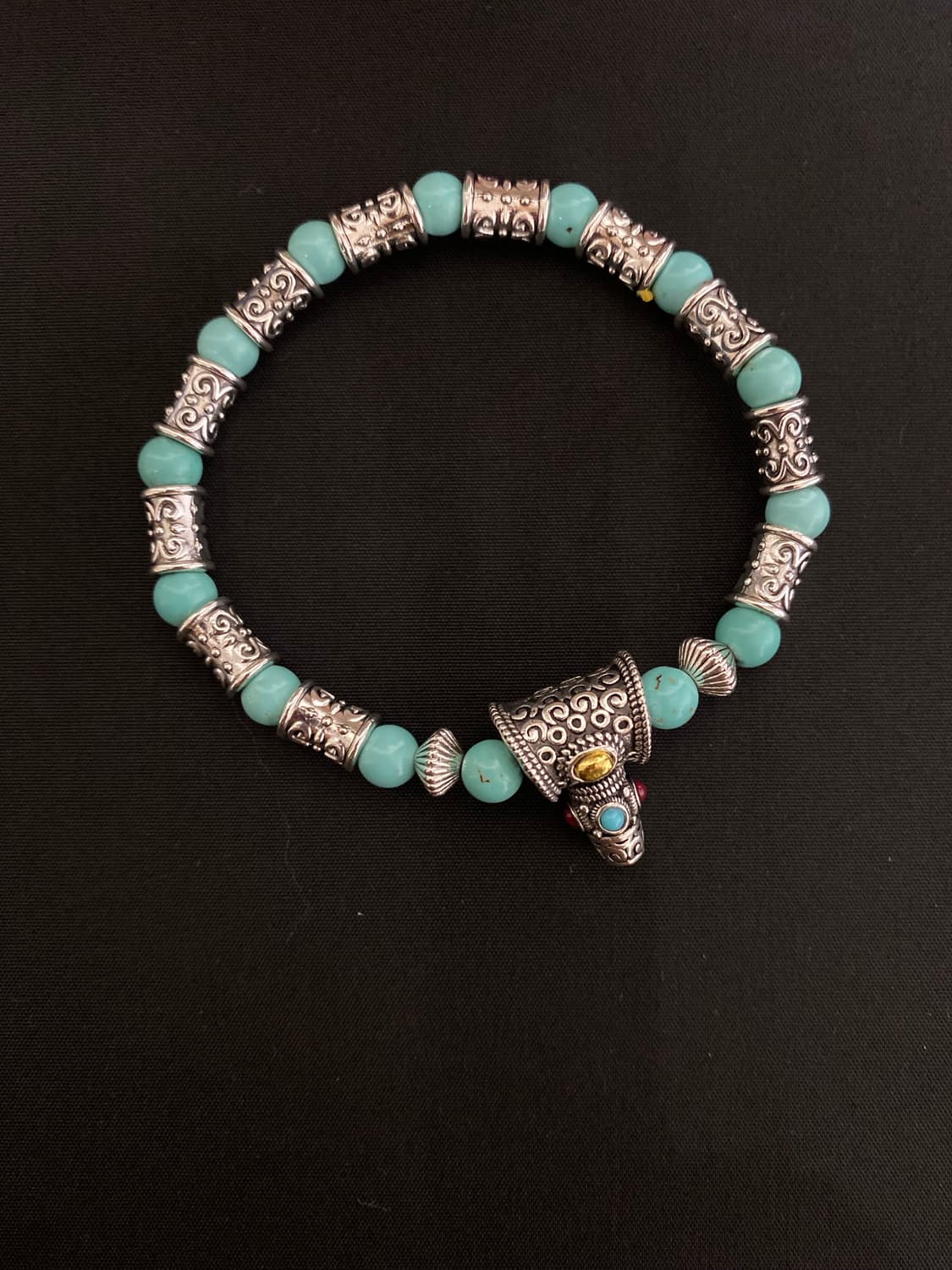 터키석 에스닉 비즈 팔찌 상품이미지2