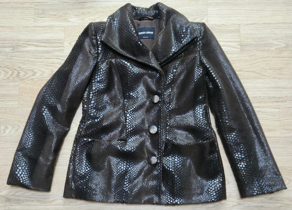 [정품]조르지오 아르마니 크로커다일 가죽 자켓 55 (여성용) 한정판  상품이미지4