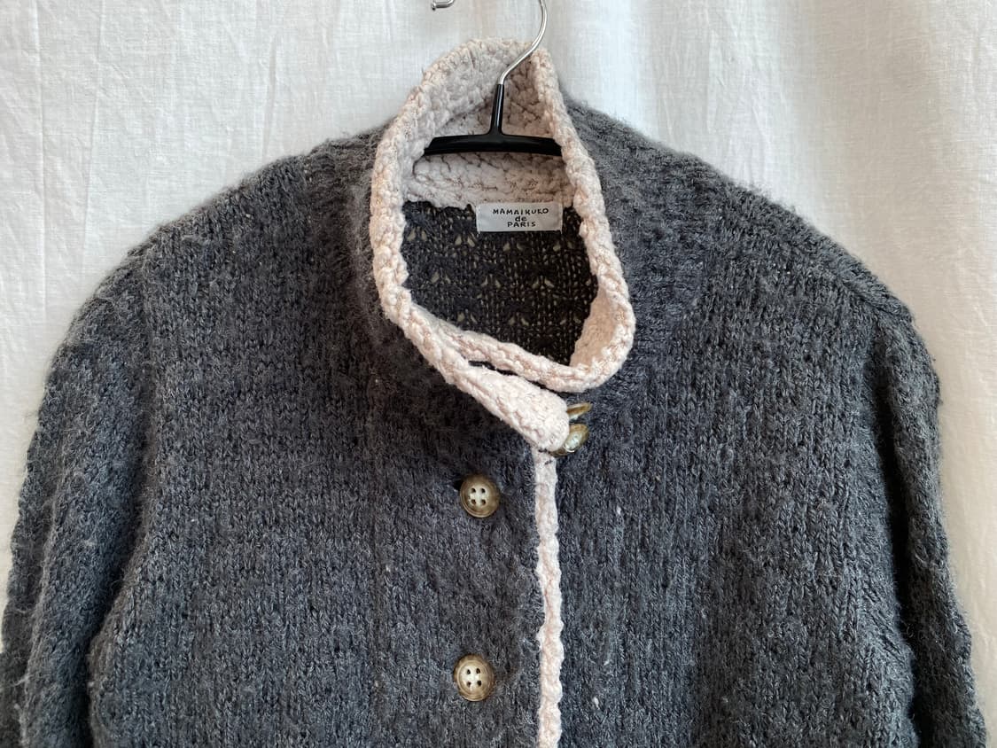 MAMAIKUKO DE PARIS 울혼방 가디건(M) 상품이미지6