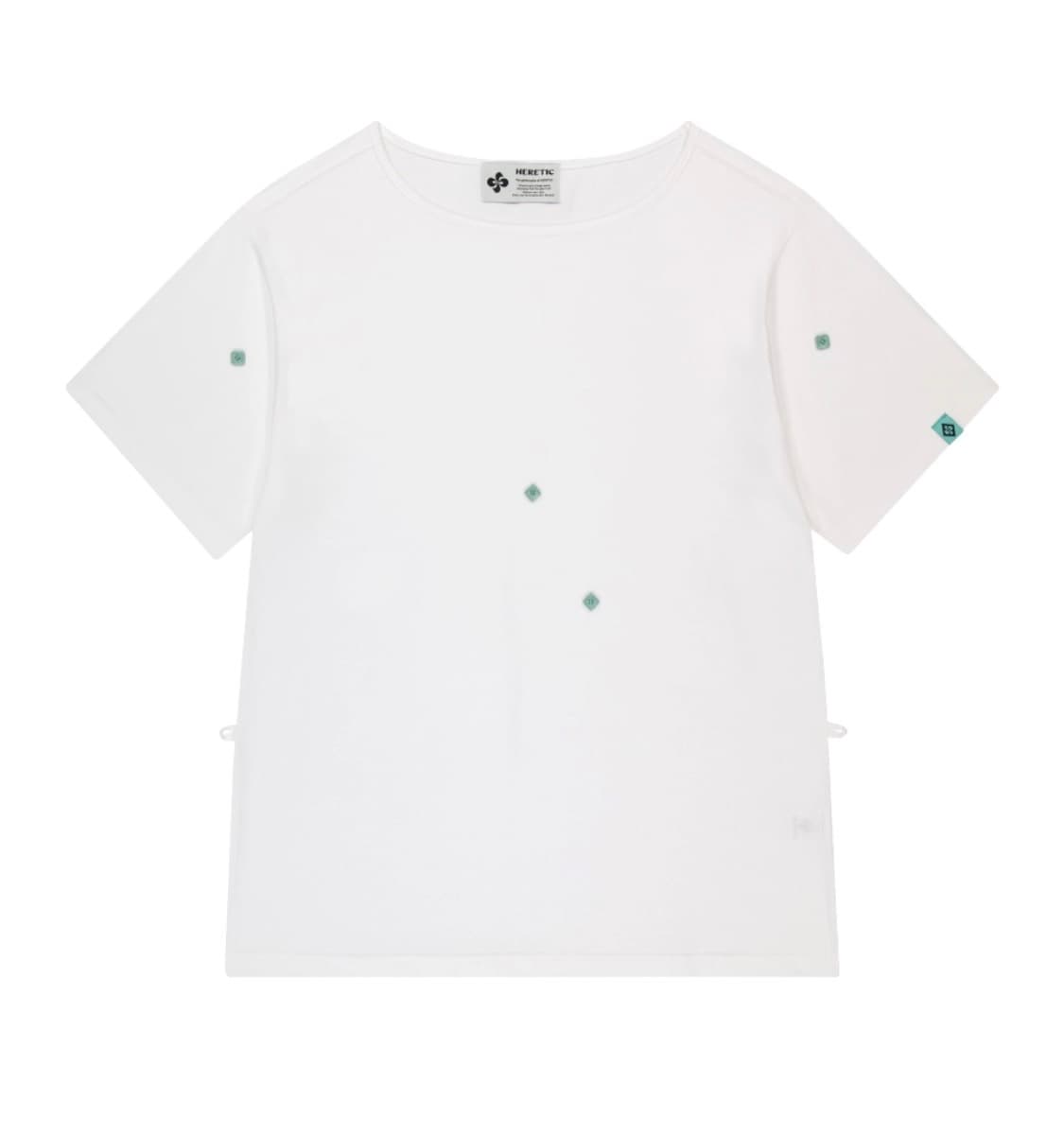 헤레틱 버튼 티셔츠 BUTTON T-SHIRT / white 상품이미지1