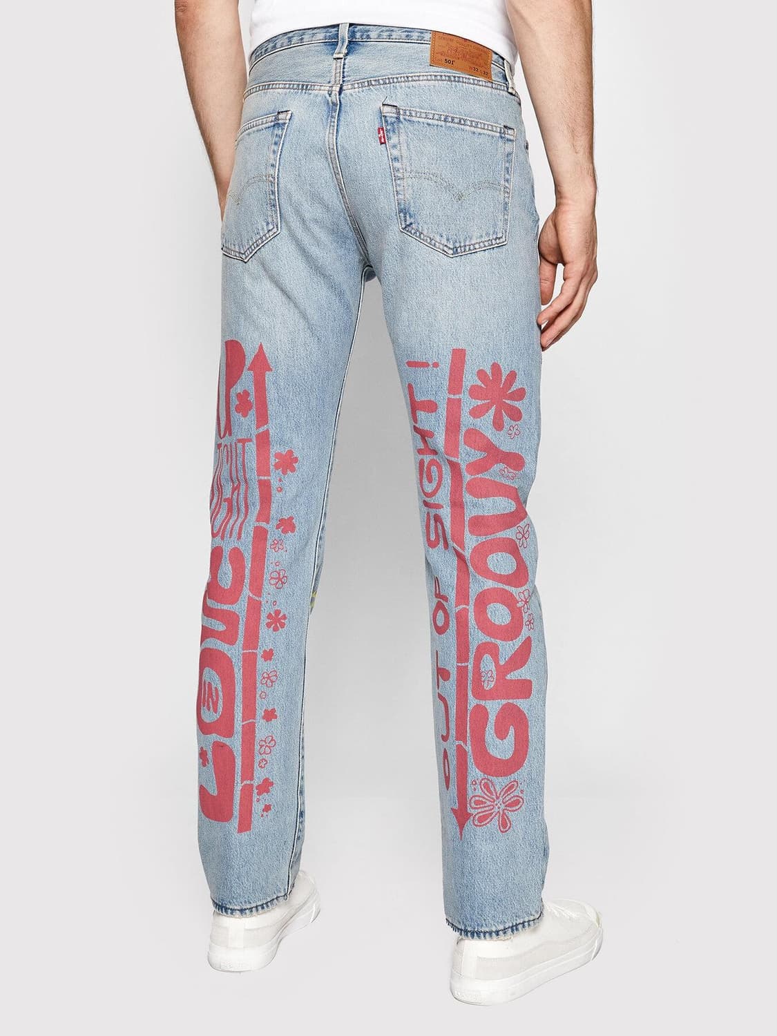 새제품 1960's 일본 리바이스 501 BIC E 데님 히피끝장 그래픽 상품이미지4