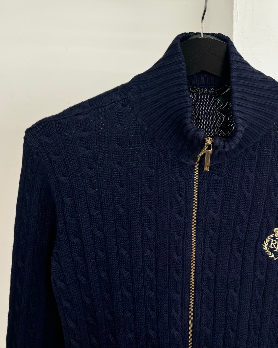 로렌 랄프 로렌 네이비 케이블 니트 집업 상품이미지3