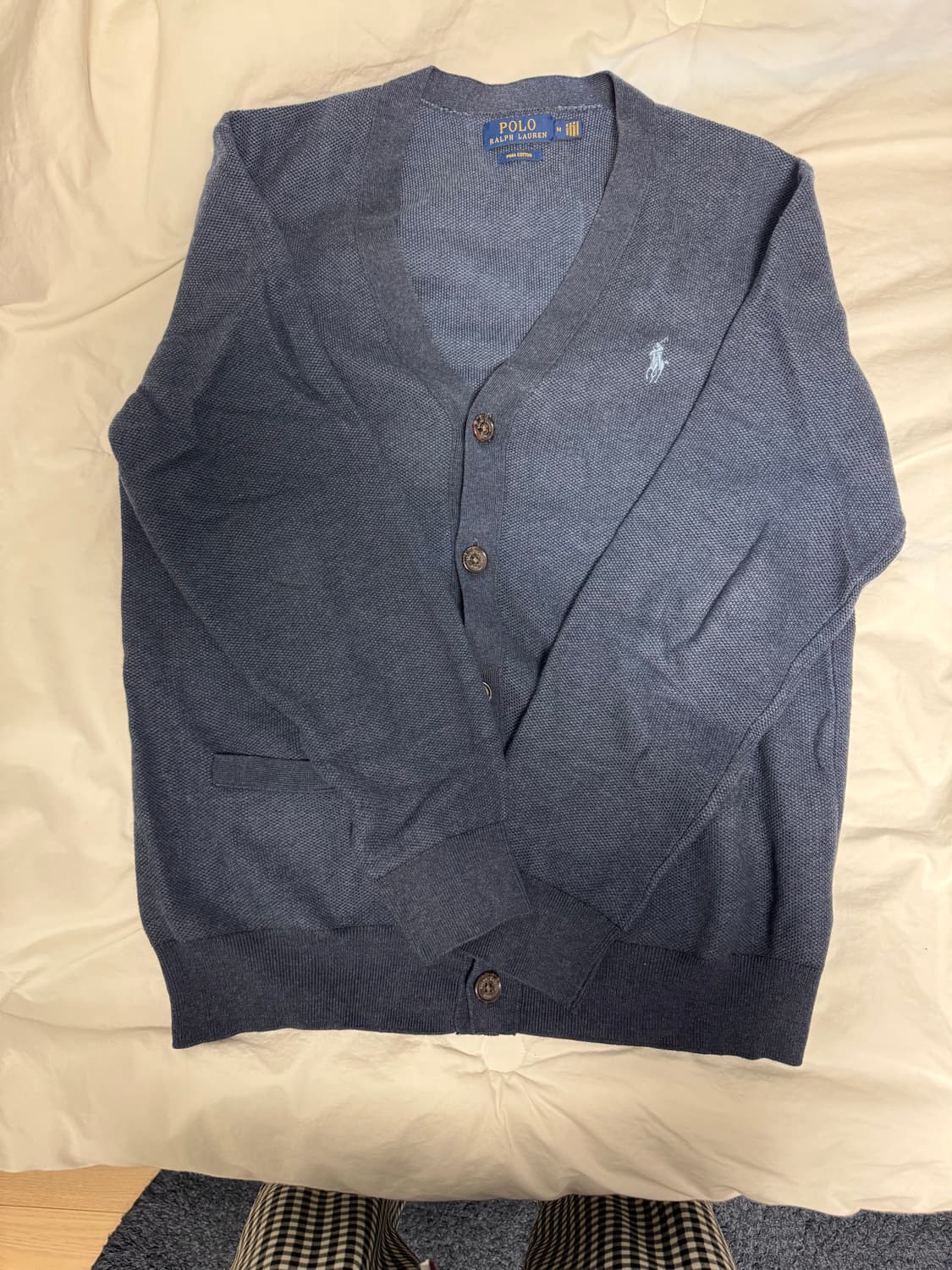 폴로 랄프로렌 피마코튼 가디건 M 네이비 상품이미지2