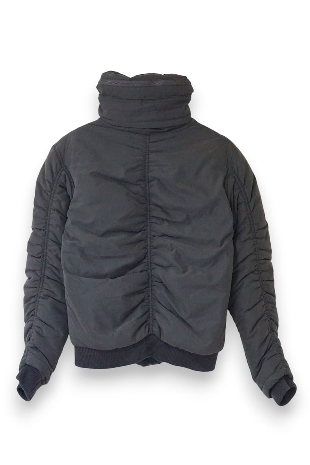 셔링 하이넥 패딩 자켓 상품이미지3