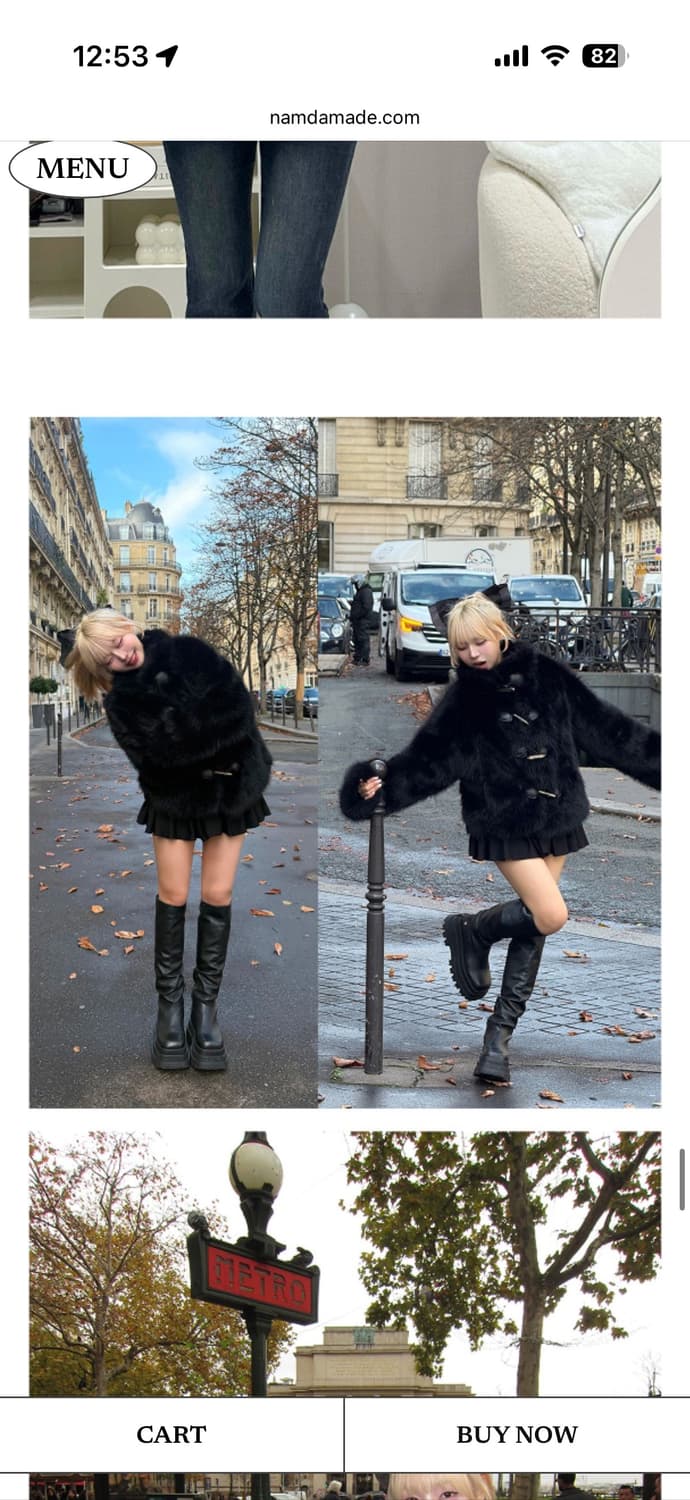 남다메이드 퍼자켓 블랙 검정 상품이미지4