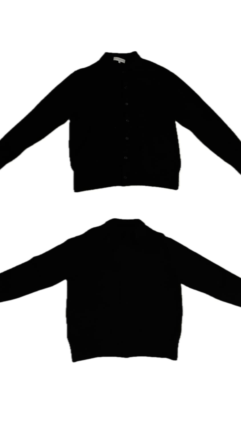 브라운야드 알파카 카라 가디건, 블랙 상품이미지1