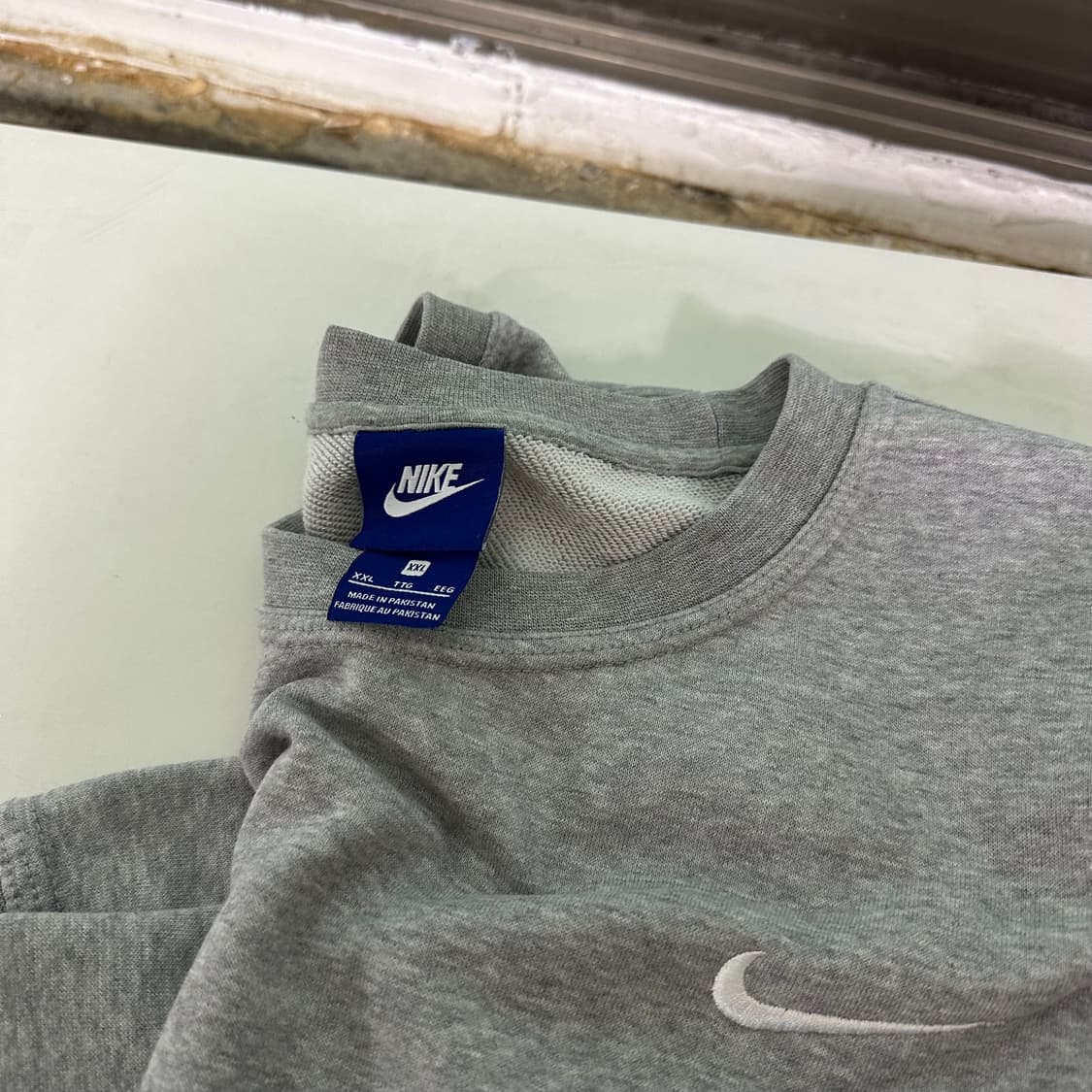 XXL 나이키 USA 그레이 기본로고 코튼 맨투맨 상품이미지1