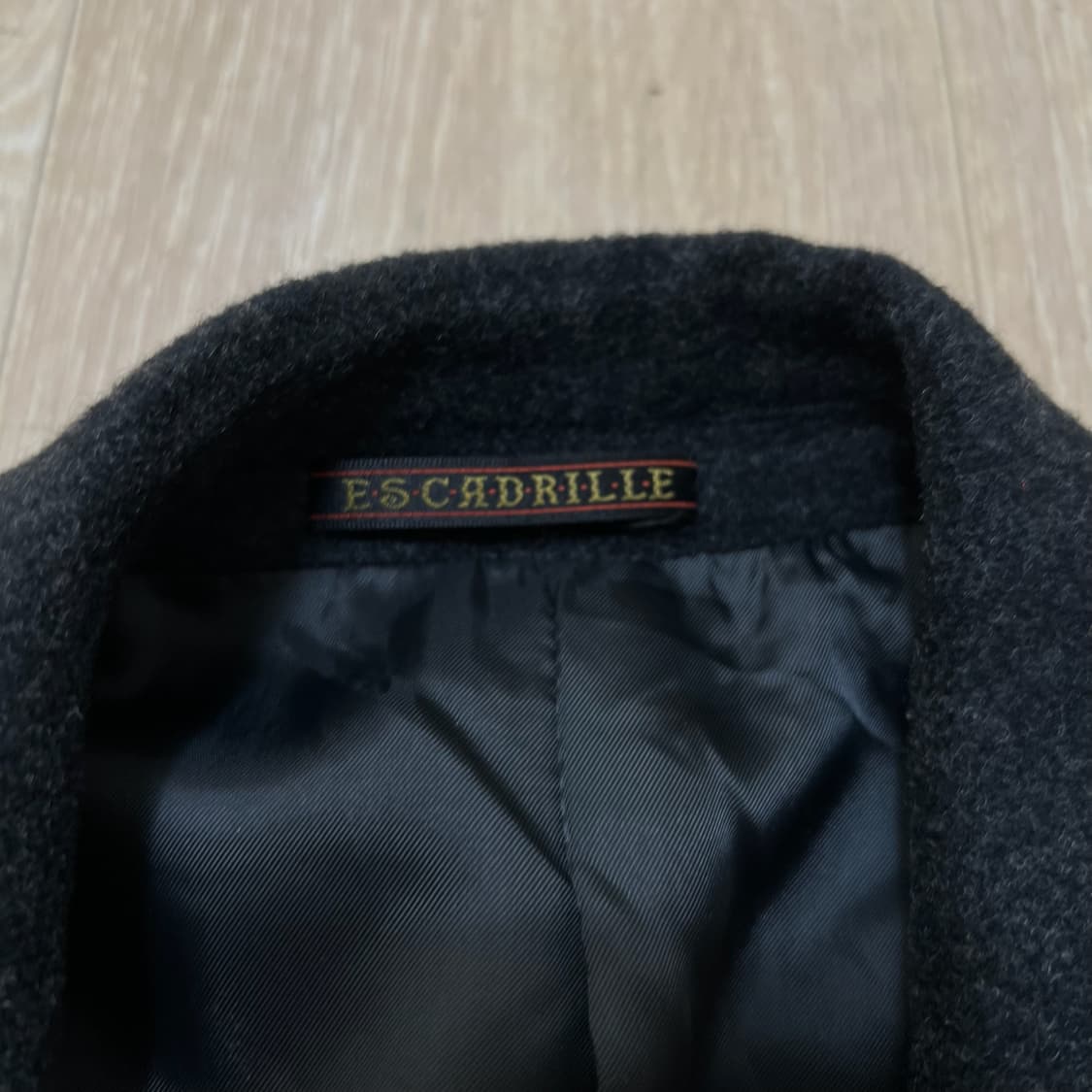 ESCADRILLE 남성 클래식 모직 싱글 롱 코트 M/95  상품이미지4