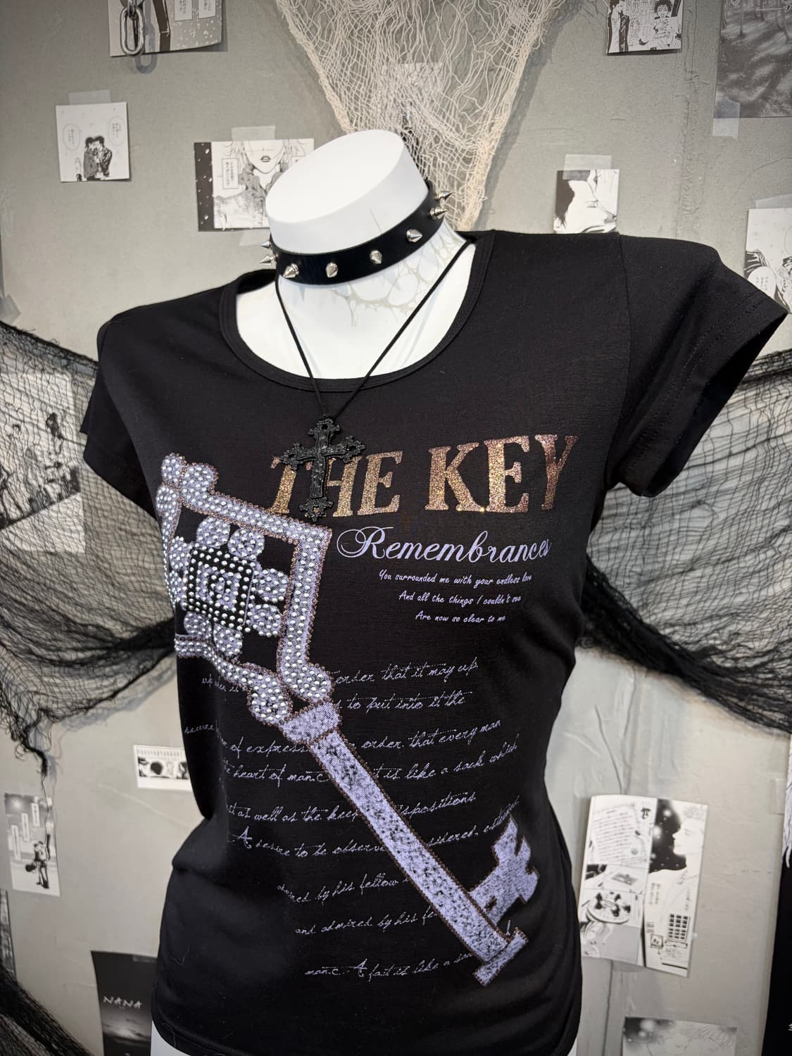 Y2K cubic key lettering shirring half  상품이미지9