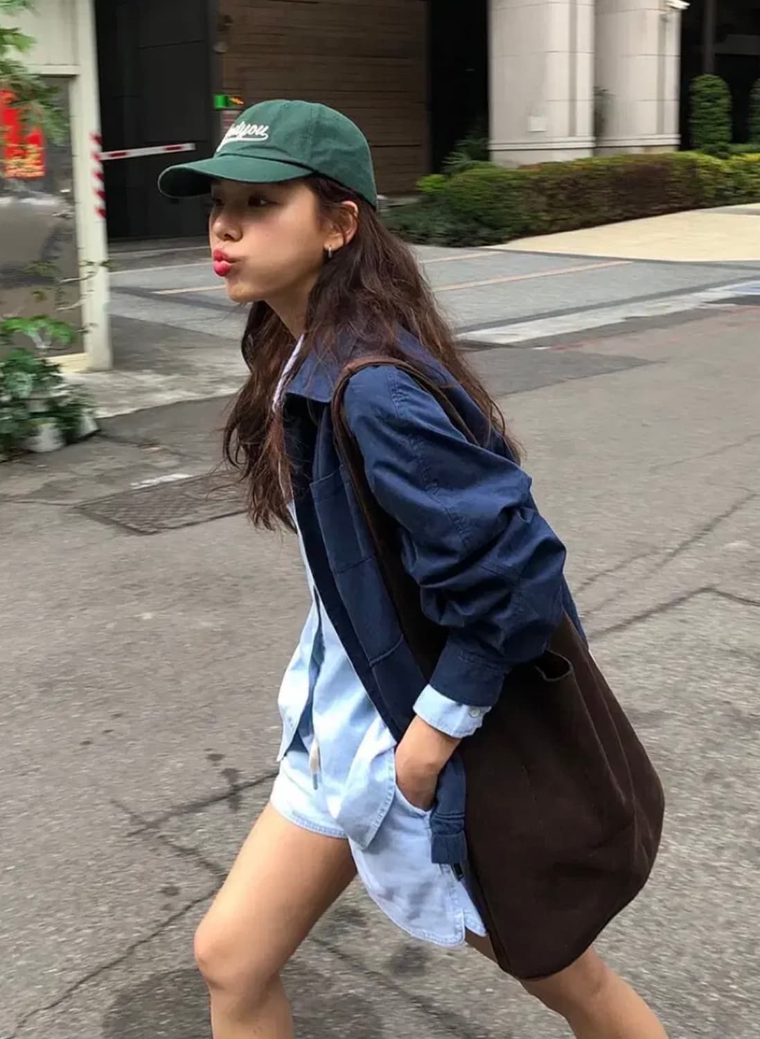 가격내림 ! 앤유 베릭 가먼트 워싱 블루종 점퍼 (다크 그린) 상품이미지1