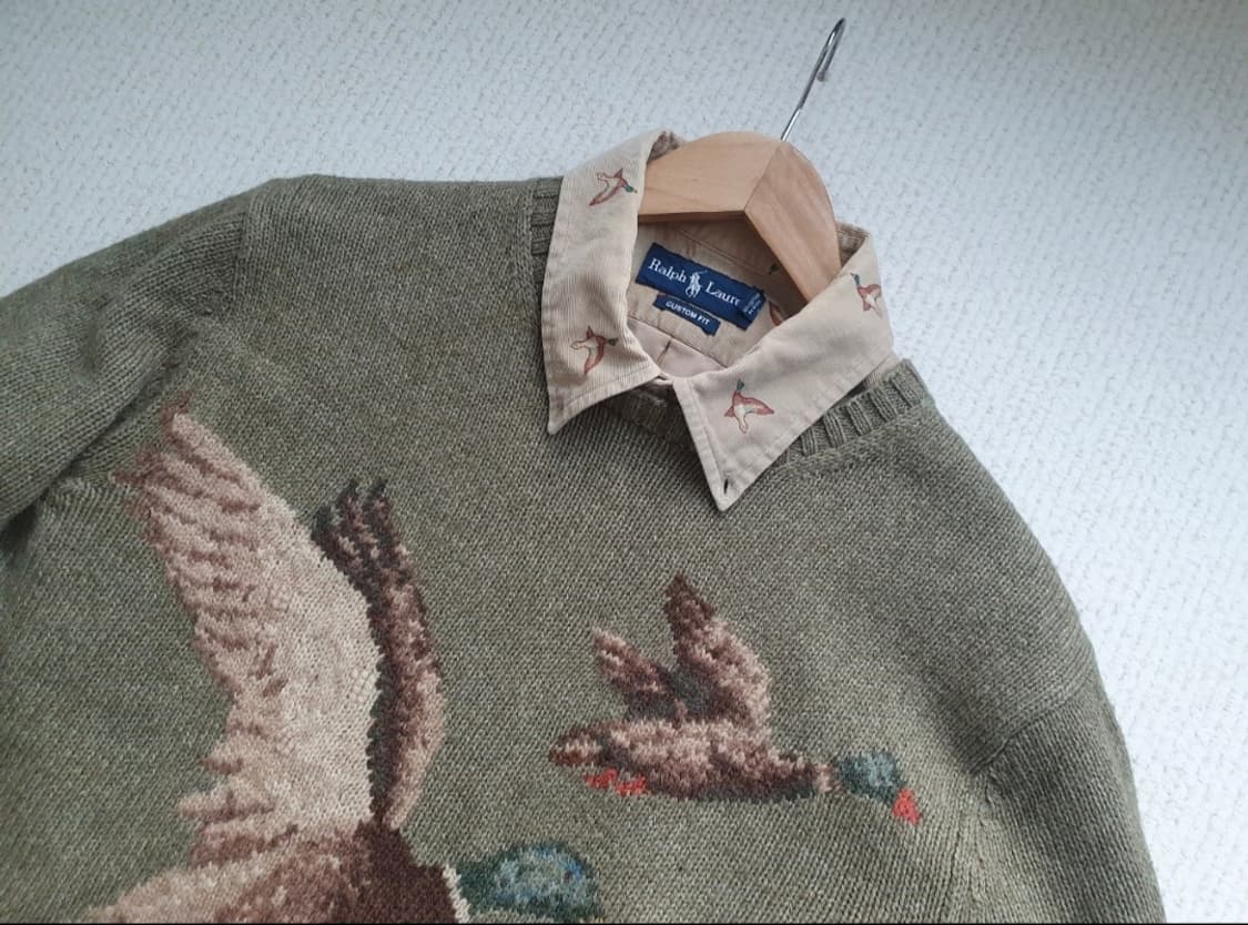 폴로 랄프로렌 덕 프린팅 코듀로이 셔츠 상품이미지1