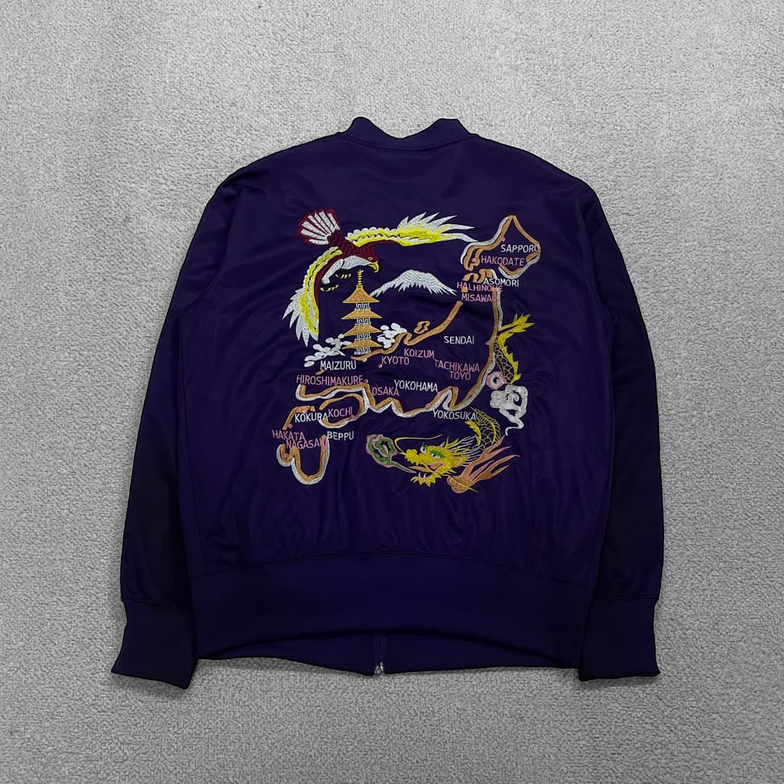 재패니즈 jpn 빈티지 수베니어 스카잔 져지 퍼플 상품이미지2