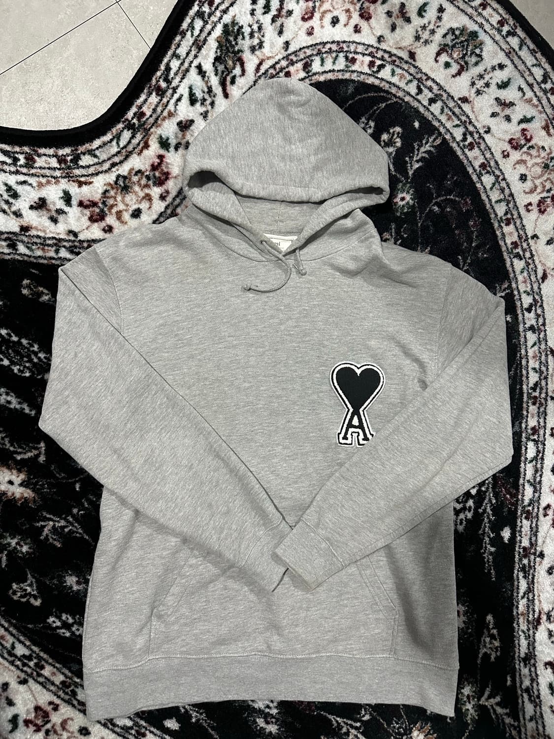 아미 하트로고 그레이 후드티 상품이미지1