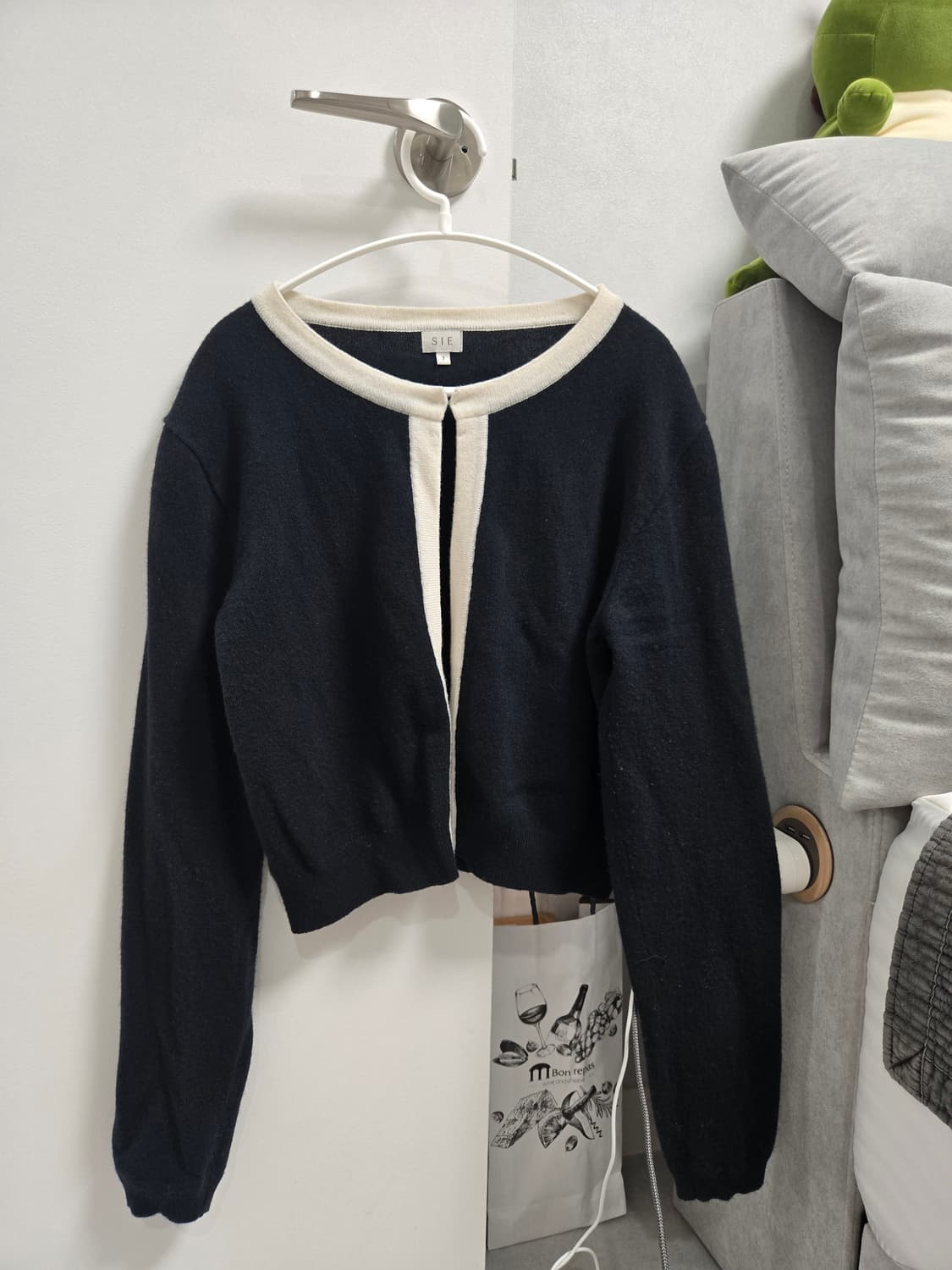 SIE 시에 코코트리밍 가디건 니트 셋업🤍🖤 상품이미지4