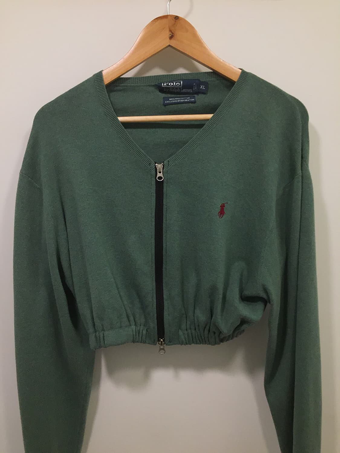 여성 폴로 투웨이 브이넥 크롭가디건 100 상품이미지3