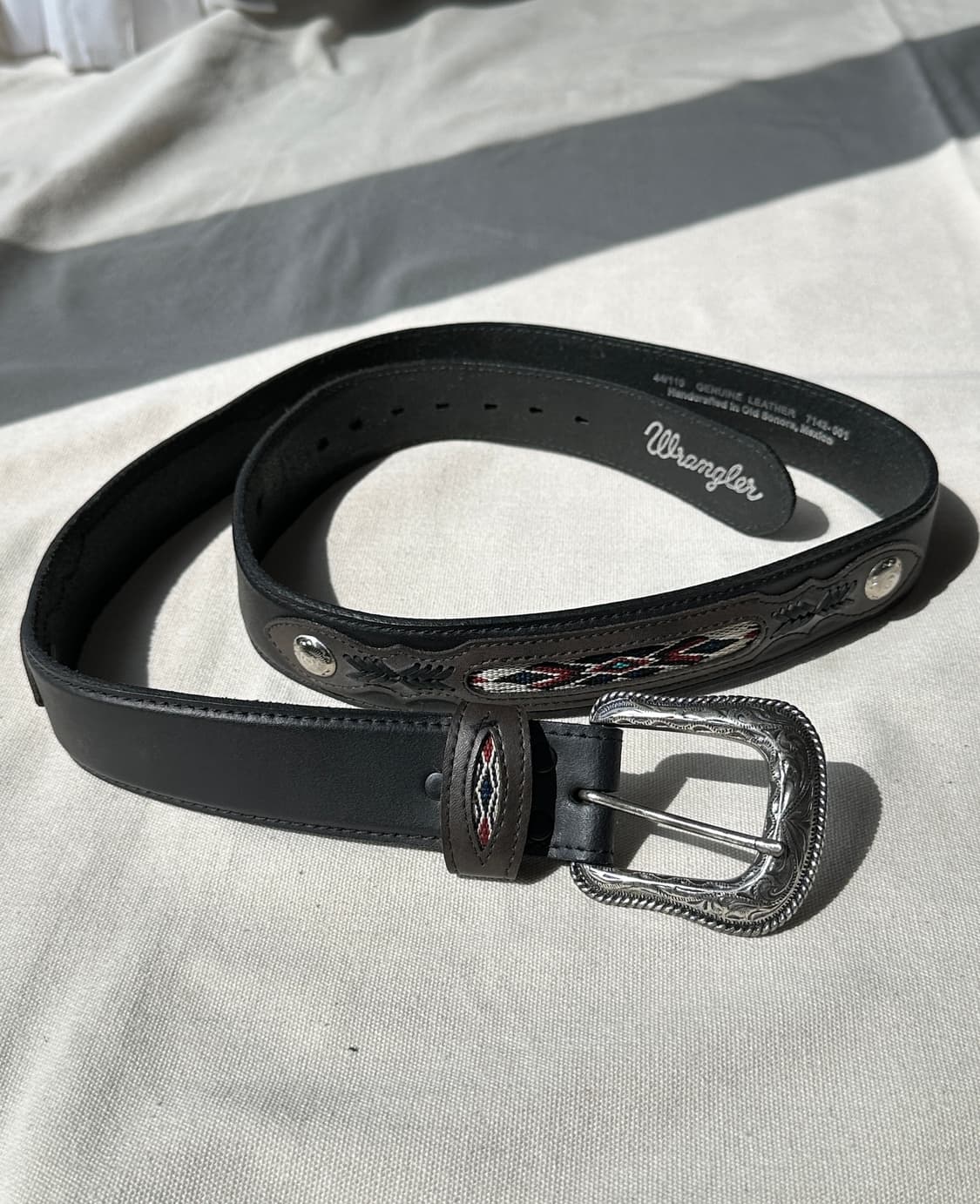 랭글러 웨스턴 콘초 레더 벨트 44 상품이미지1