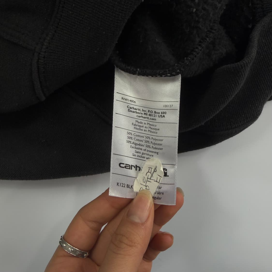 Carhartt 칼하트 오리지날핏 차콜 후드집업 상품이미지6