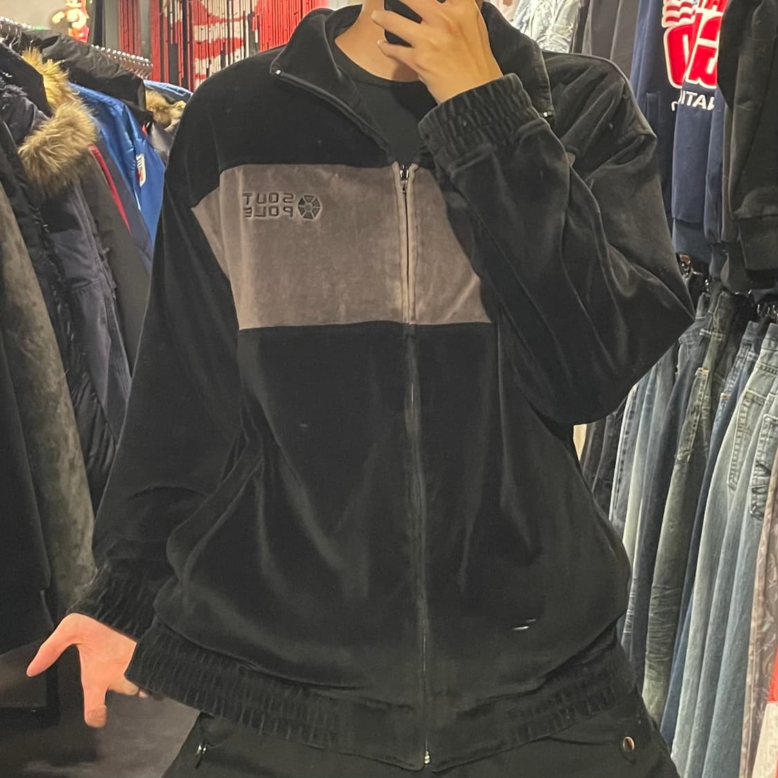 [IM] SOUTHPOLE  투톤 벨벳져지 상품이미지3