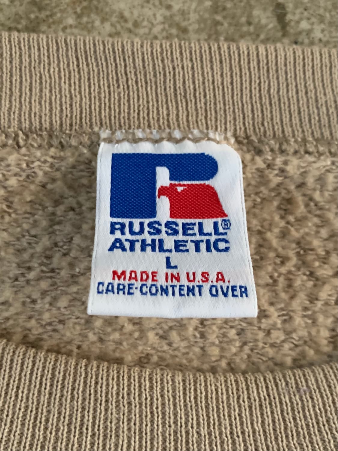 90s 러셀 애슬레틱 튜블러 스웻셔츠 샌드 상품이미지2