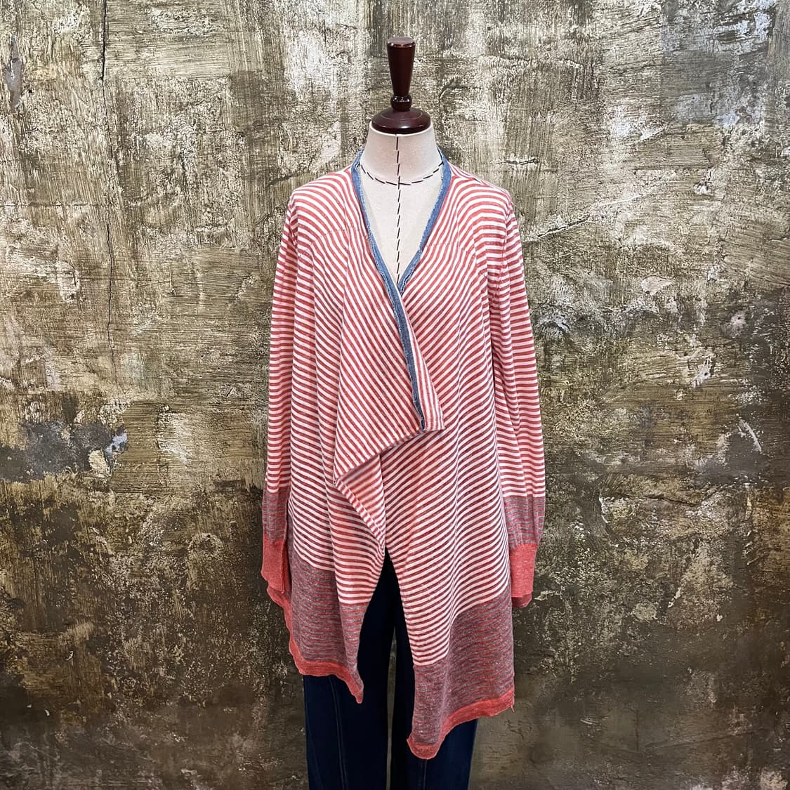 디젤 트리밍 버튼리스 린넨 가디건 상품이미지3