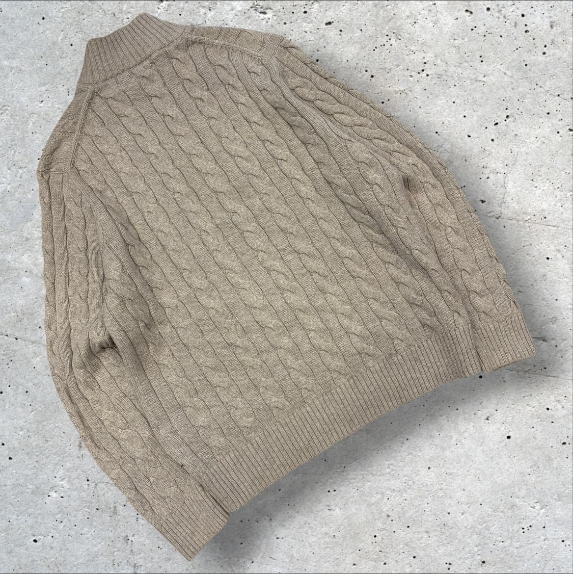 [L] 폴로 랄프로렌 신형 큐알 반집업 케이블 니트 스웨터 D784 상품이미지2