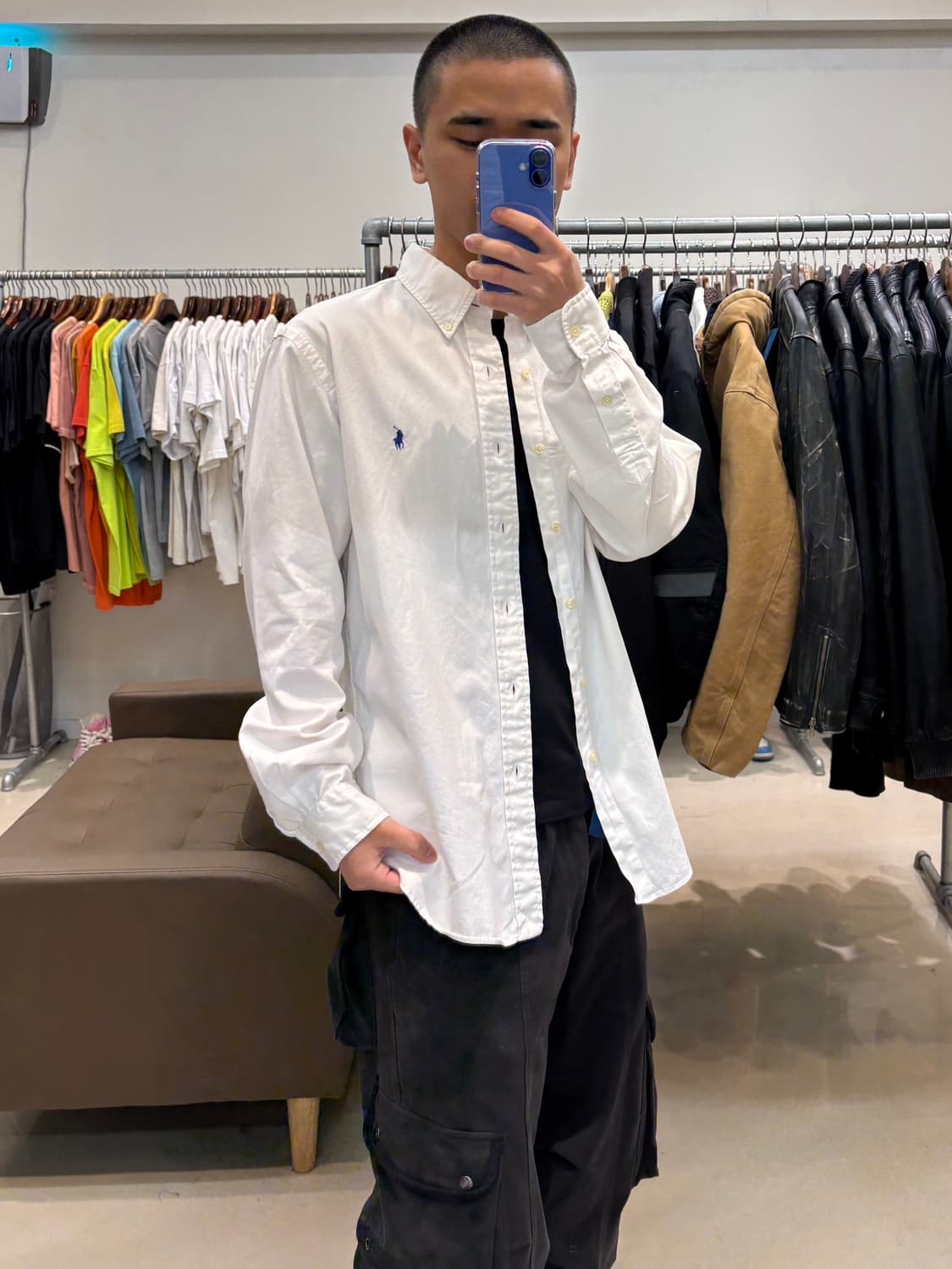 폴로 랄프로렌 셔츠 화이트 슬림핏 상품이미지9