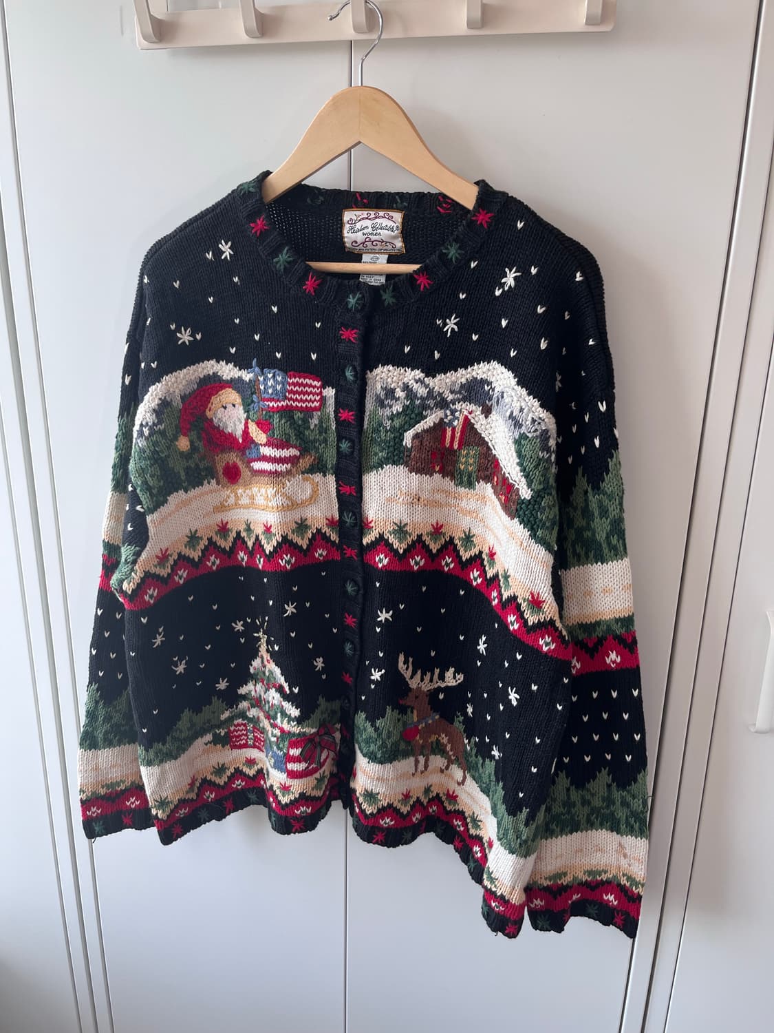 Heirloom collection 크리스마스 풍경 니트 가디건  상품이미지7