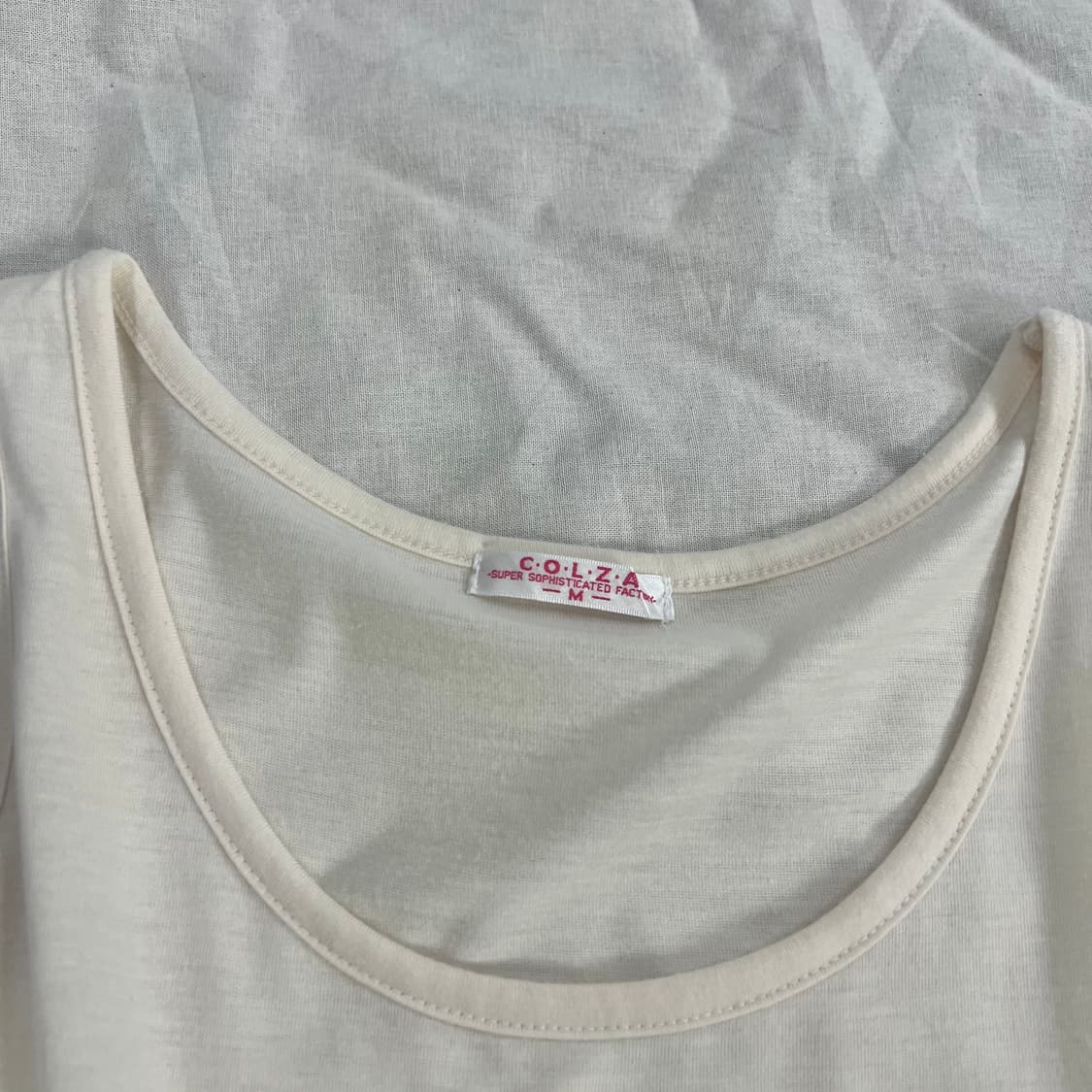 COLZA 레이스 레이어드 플레어 슬리브리스 원피스 아이보리 모리걸 상품이미지3