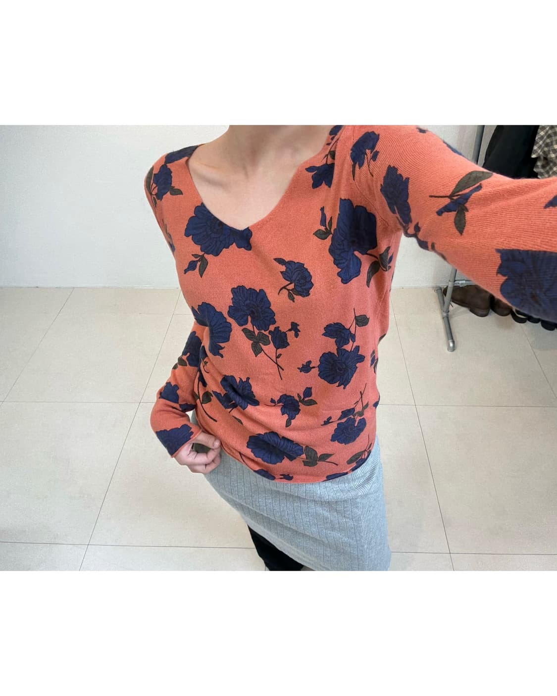 Azul by moussy 플로랄 니트 상품이미지1