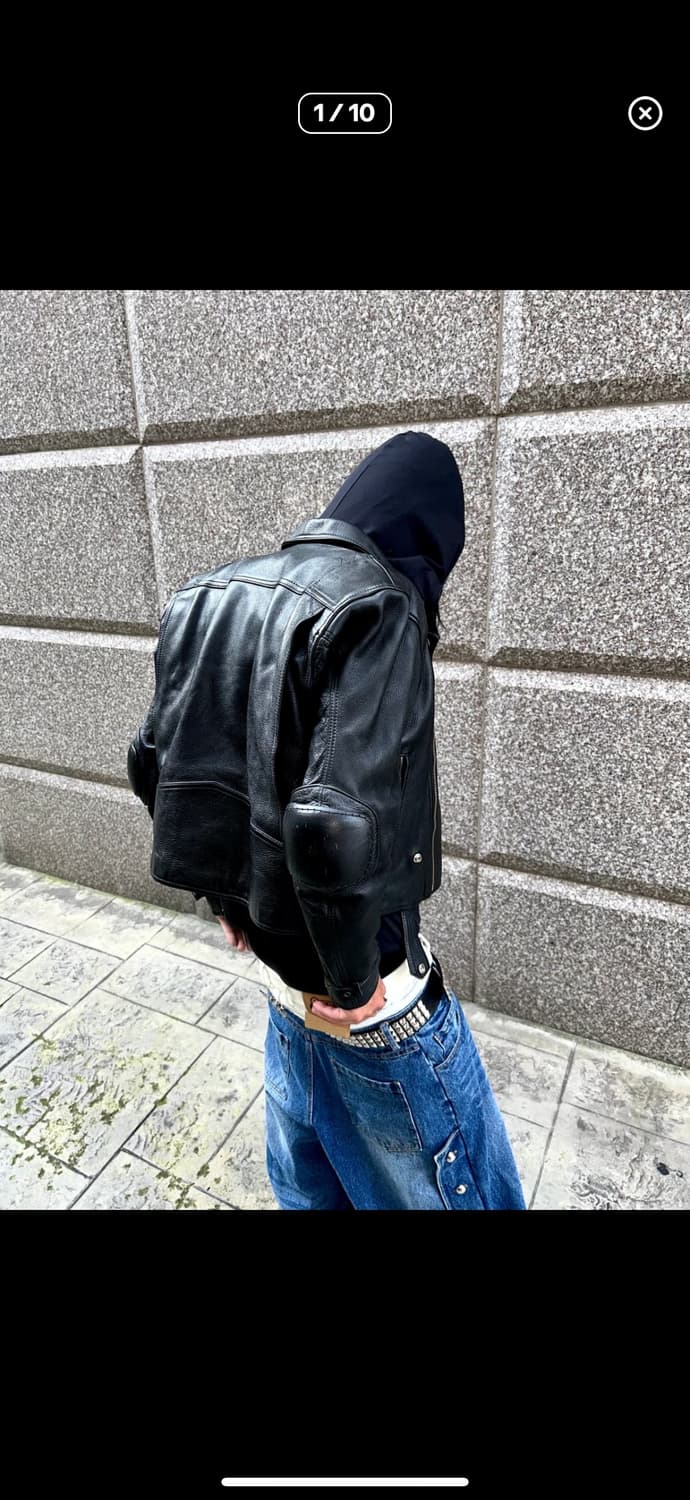Heavy Biker Cow Leather Jacket 레더 자켓 상품이미지6
