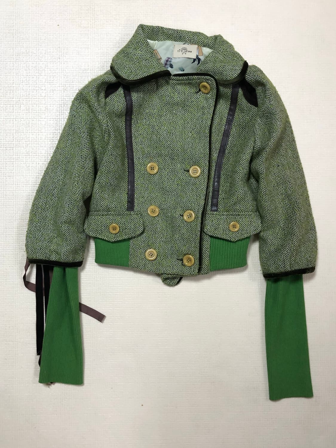 빈티지 그린 울 버튼 자켓 상품이미지9