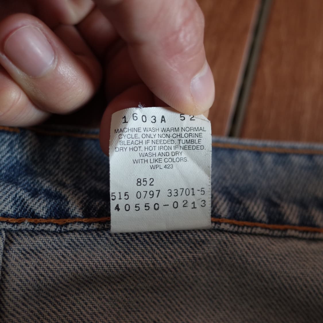 90’s Levi’s 550 usa orange tab denim 상품이미지8