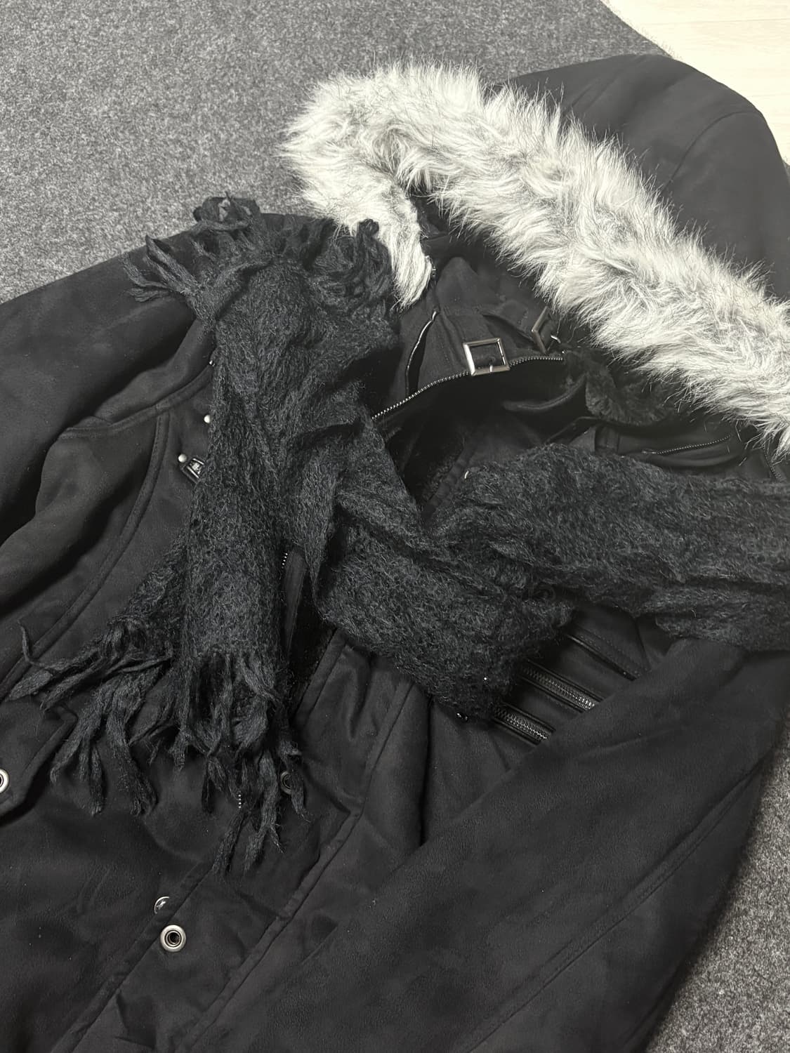 Vintage y2k JPN punk Leopard muffler 상품이미지1