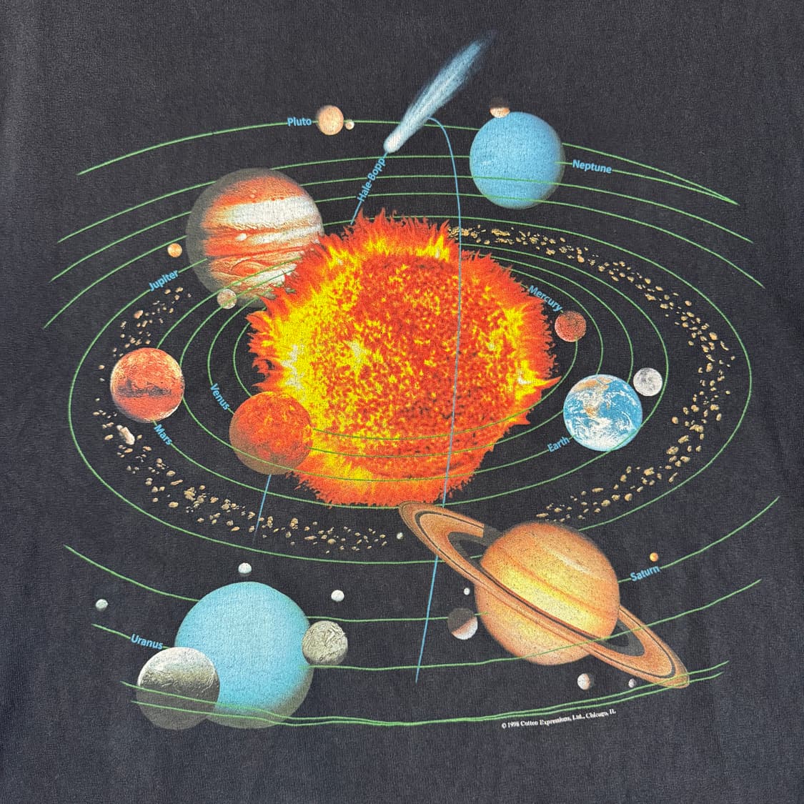 빈티지 90s Solar System Art Tee 태양계 아트 티셔츠 상품이미지4
