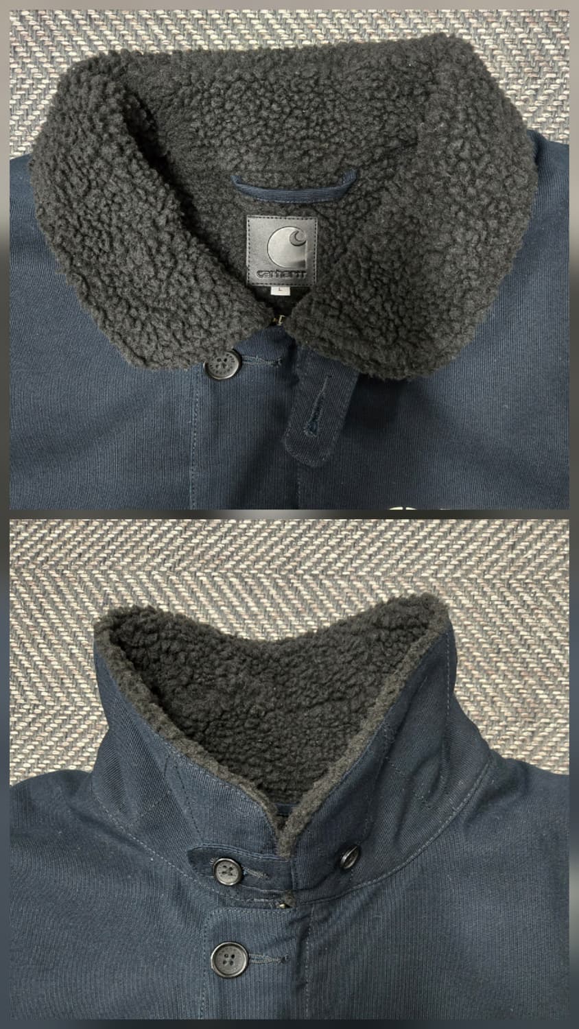 칼하트 CRHT 네이비 코치 점퍼  워크덱 자켓 상품이미지4